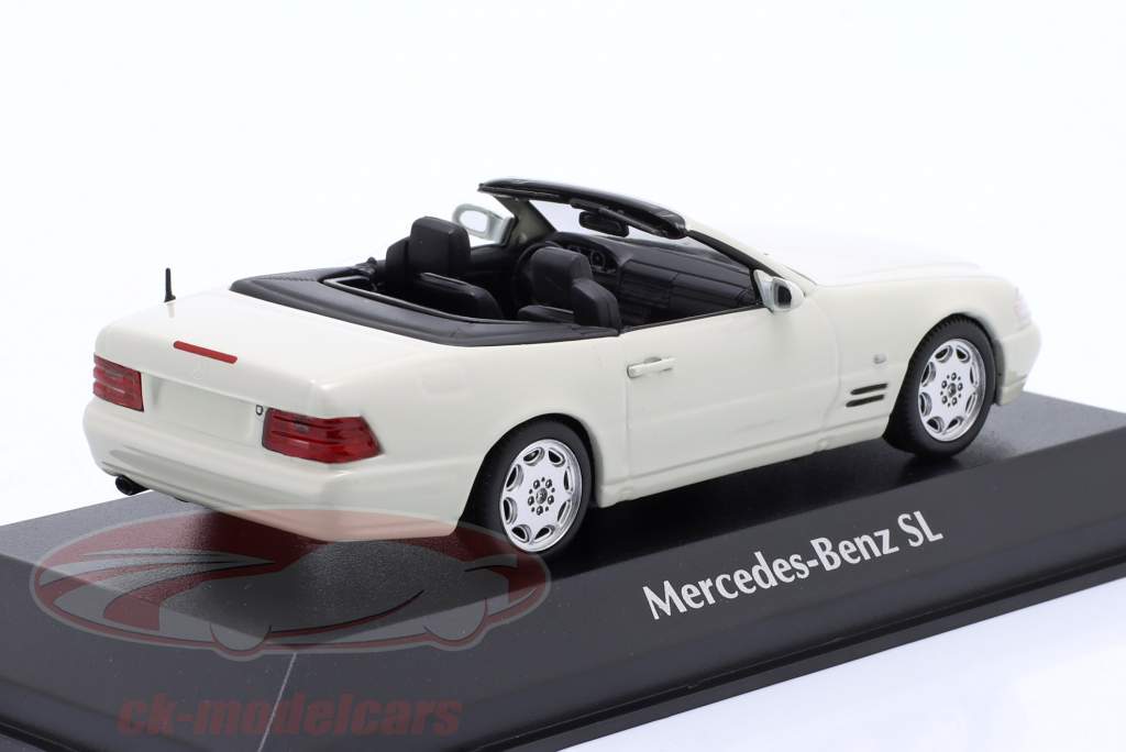 Mercedes-Benz Classe SL (R129) Anno di costruzione 1999 bianco 1:43 Minichamps