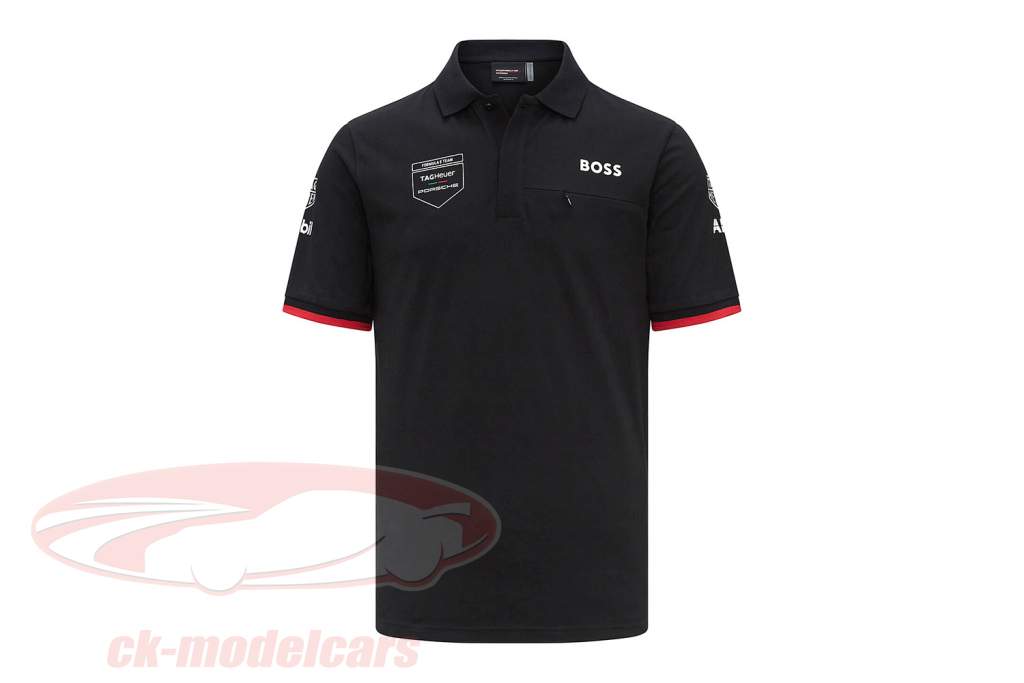Porsche Team Polo-Shirt 公式 E 黑色的