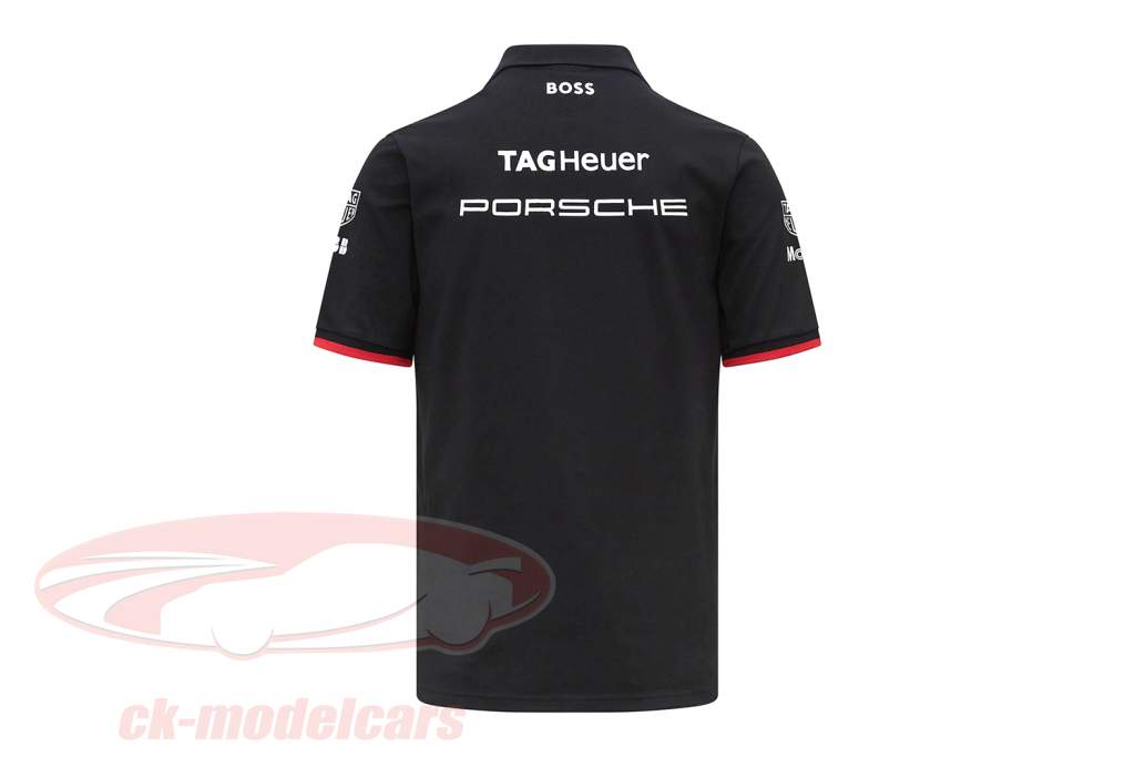 Porsche Team Polo-Shirt 方式 E 黒