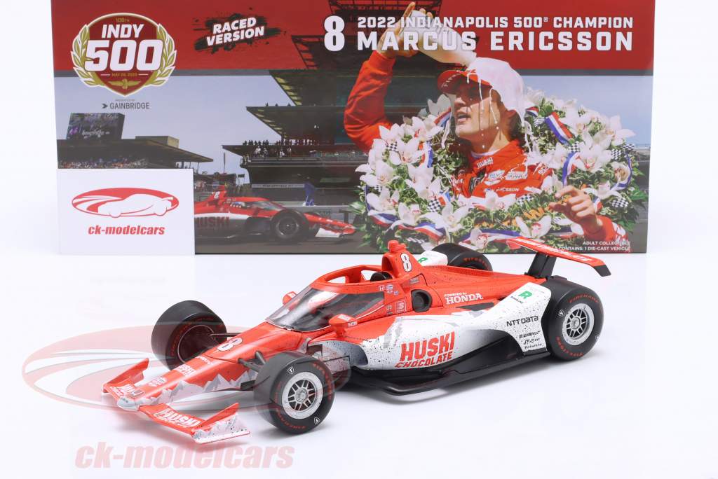 M. Ericsson Honda #8 winner Indy500 IndyCar Series 2022 Dirty Version 1:18 Greenlight