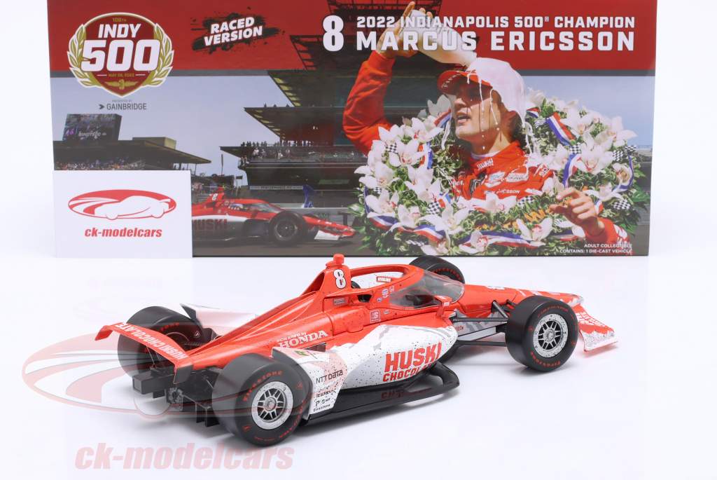 M. Ericsson Honda #8 ganador Indy500 IndyCar Series 2022 Dirty Version 1:18 Greenlight