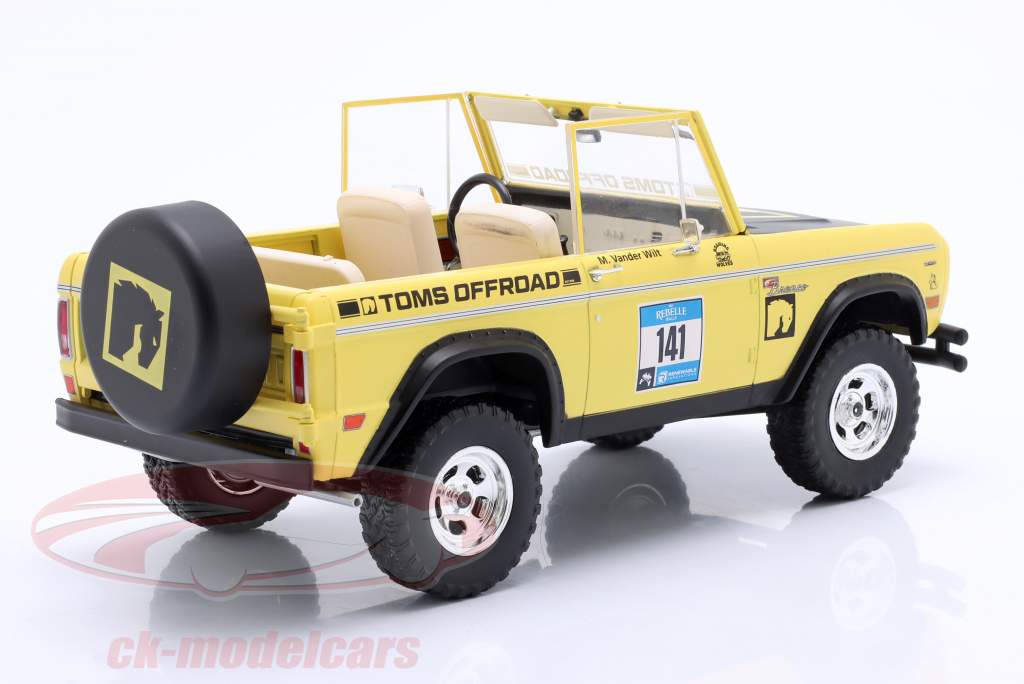 Ford Bronco #141 Rebelle Rally Toms Offroad Roaming Wolves 1:18 Greenlight