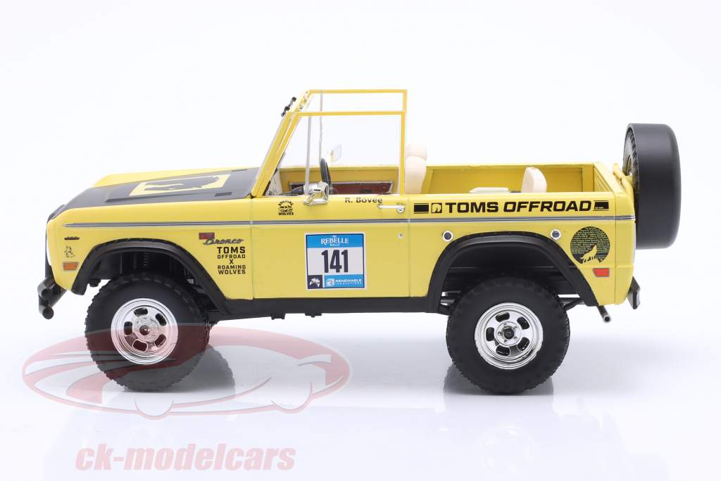 Ford Bronco #141 Rebelle Rally Toms Offroad Roaming Wolves 1:18 Greenlight