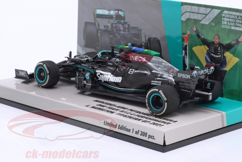 L. Hamilton Mercedes-AMG F1 W12 #44 vinder Brasilien GP formel 1 2021 1:43 Minichamps