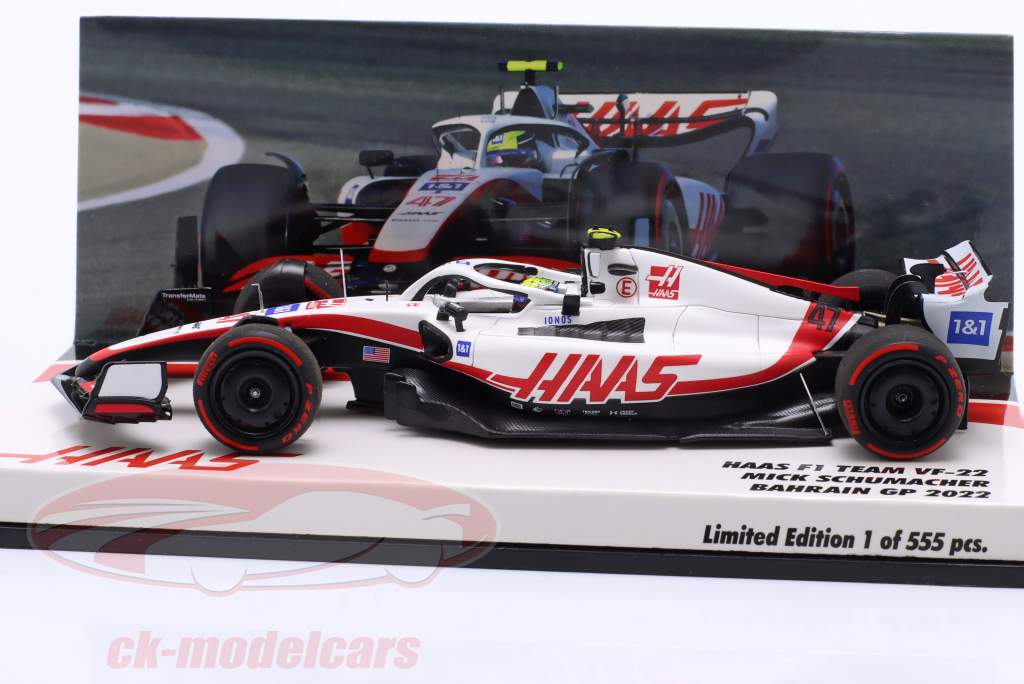 Mick Schumacher Haas VF-22 #47 Bahrain GP formel 1 2022 1:43 Minichamps
