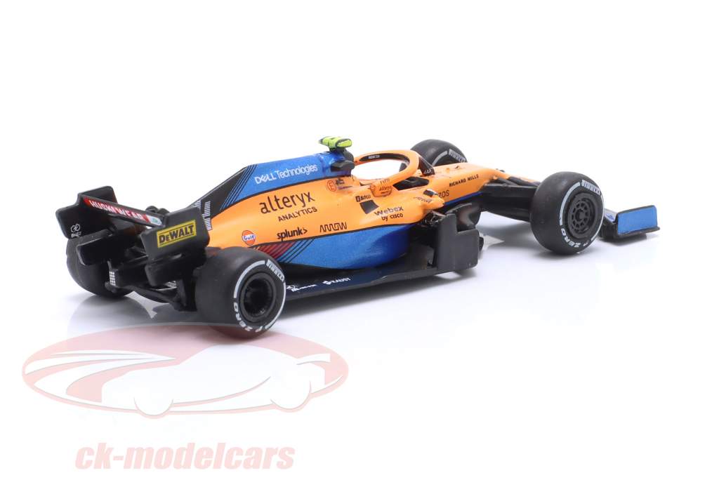 Lando Norris McLaren MCL35M #4 2 italiensk GP formel 1 2021 1:64 Tarmac Works