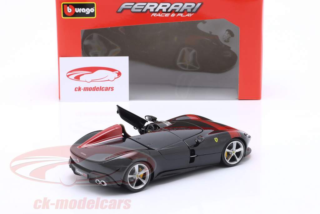 Ferrari Monza SP1 Año de construcción 2019 negro / rojo 1:24 Bburago
