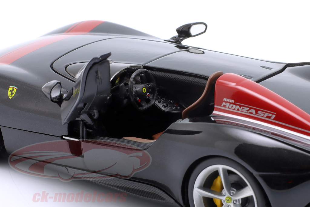 Ferrari Monza SP1 Byggeår 2019 sort / rød 1:24 Bburago