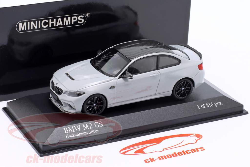 BMW M2 CS (F87) ano de construção 2020 Hockenheim prata 1:43 Minichamps