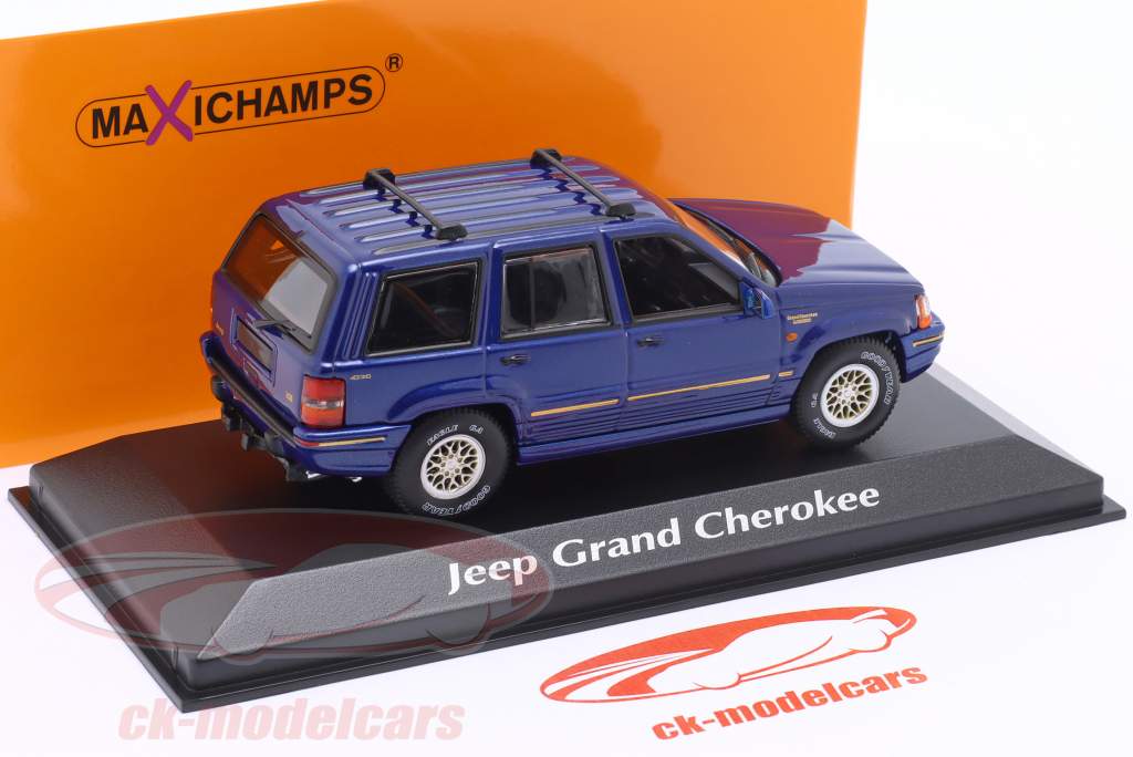 Jeep Grand Cherokee Año de construcción 1995 azul oscuro metálico 1:43 Minichamps