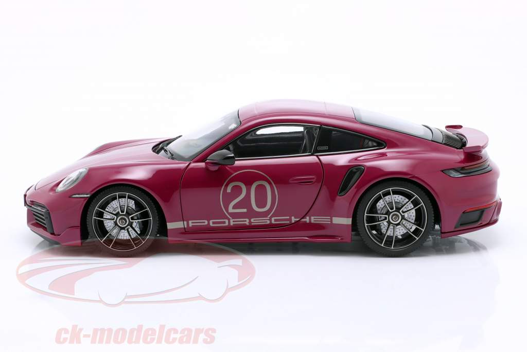 Porsche 911 (992) Turbo S Coupe Sport Design 2021 rouge 1:18 Minichamps