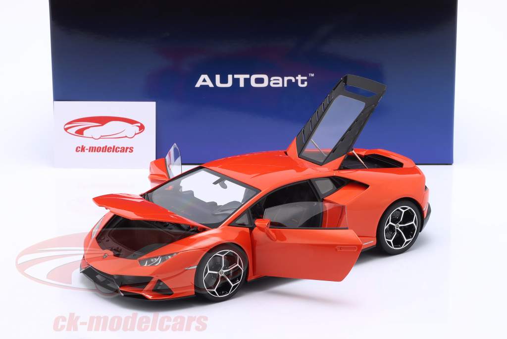 Lamborghini Huracan Evo ano de construção 2019 laranja 1:18 AUTOart