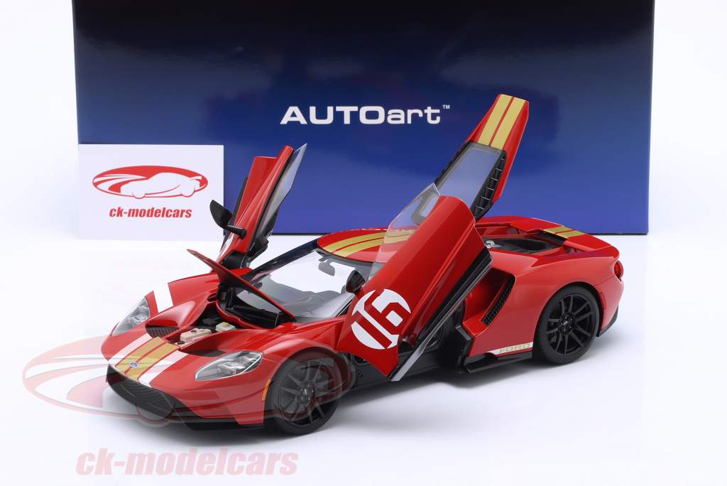 Ford GT 64 prototipo Alan Mann Heritage Edition 2022 rosso 1:18 AUTOart