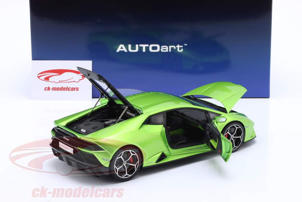 Lamborghini Huracan Evo Año de construcción 2019 verde 1:18 AUTOart