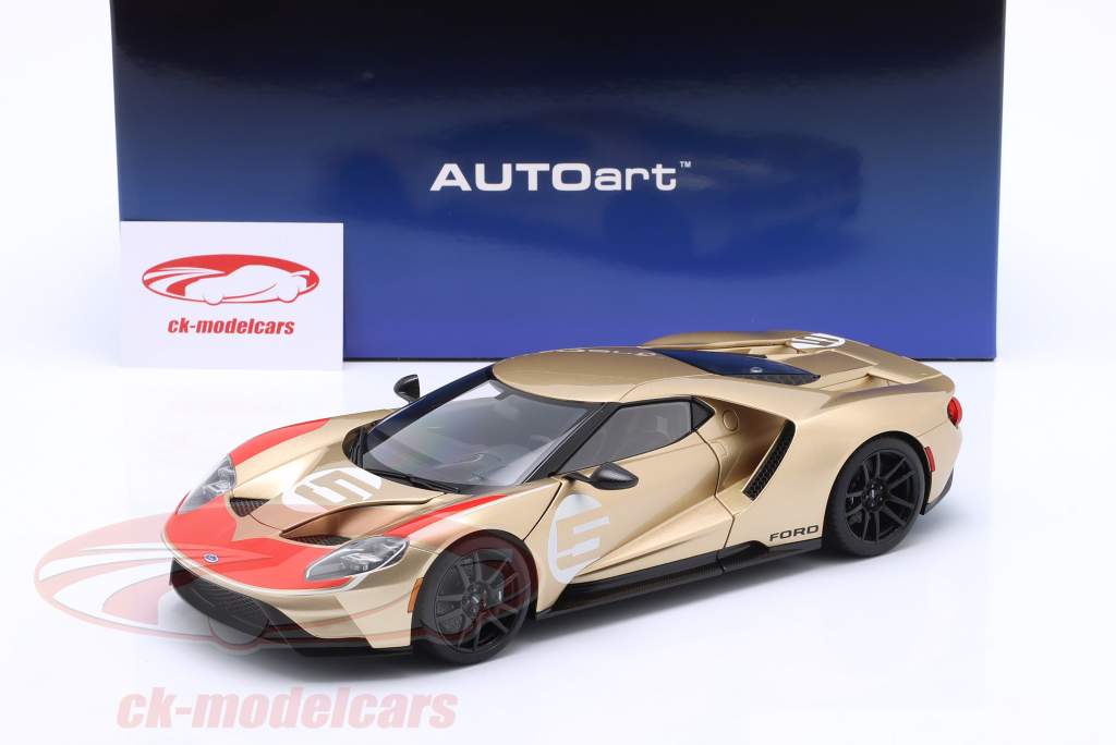 Ford GT 64 protótipo Holman Moody Heritage Edition 2022 ouro 1:18 AUTOart