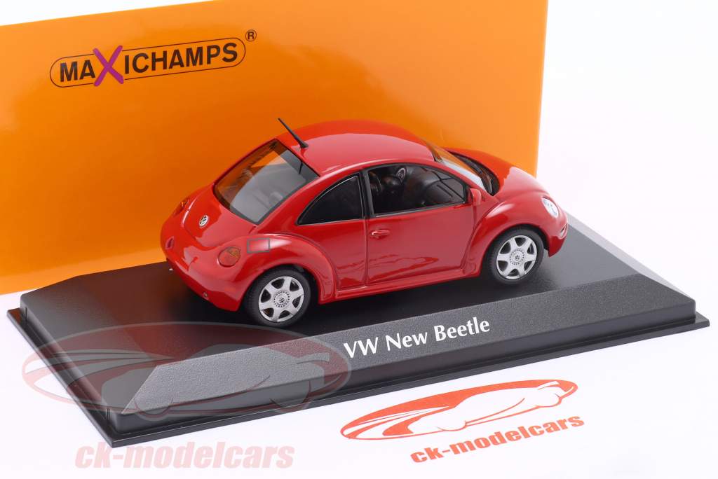 Volkswagen VW New Beetle (Typ 9C) Baujahr 1998 rot 1:43 Minichamps