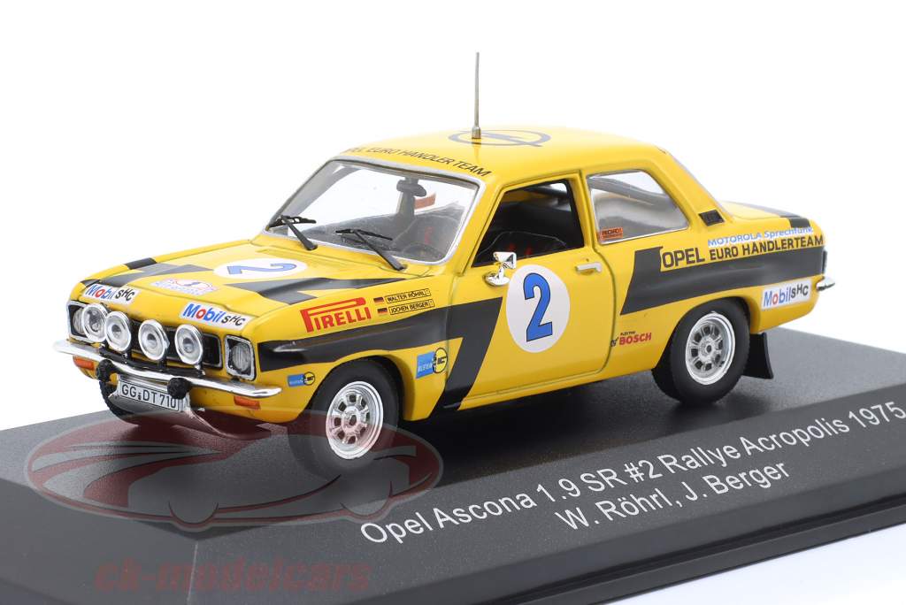Opel Ascona 1.9 SR #2 gagnant Rallye acropole 1975 Röhrl, Berger 1:43 CMR