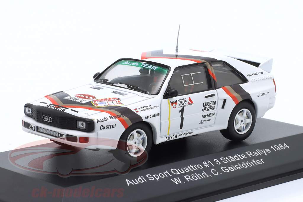 Audi Quattro Sport #1 Sieger 3-Städte-Rallye 1984 Röhrl, Geistdörfer 1:43 CMR