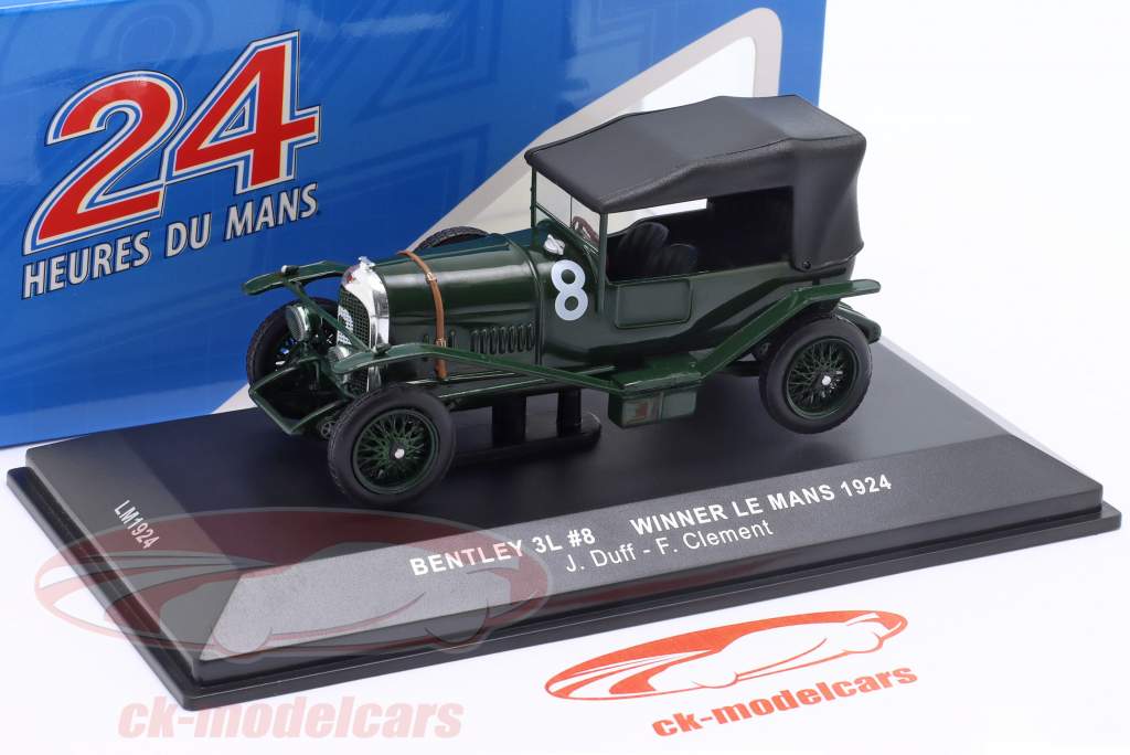 Bentley 3 Litre Sport #8 ganhador 24h LeMans 1924 Duff, Clement 1:43 Ixo