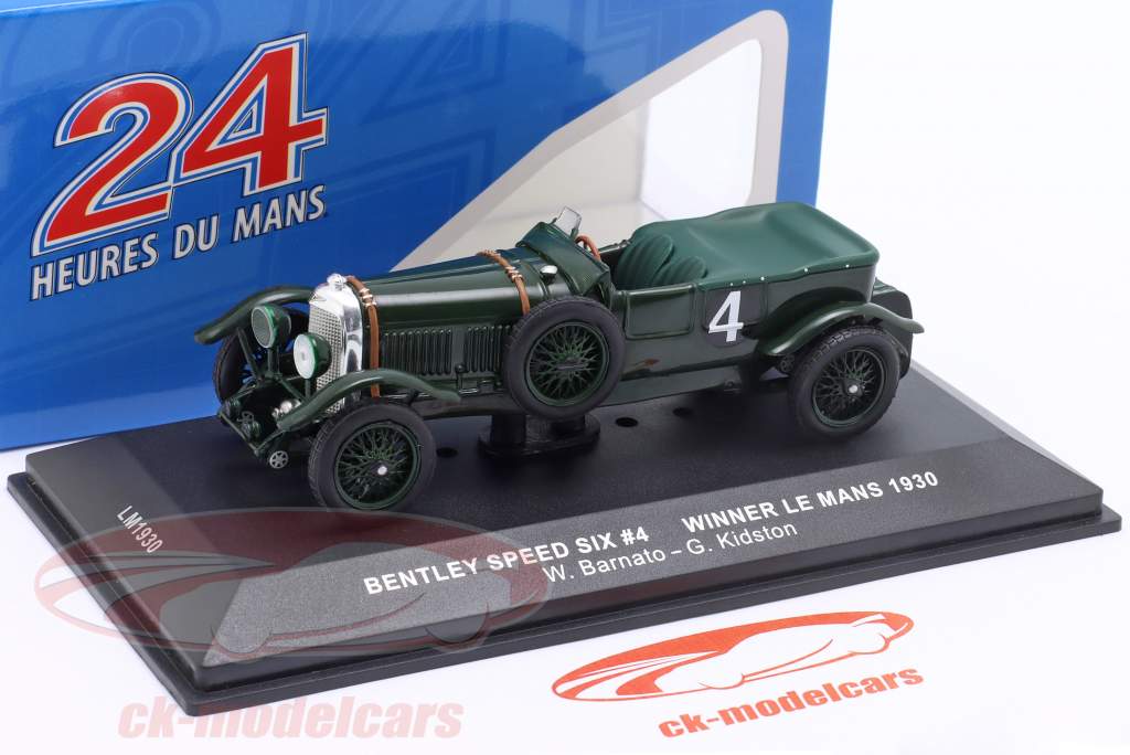 Bentley Speed Six #4 ganhador 24h LeMans 1930 Barnato, Kidston 1:43 Ixo