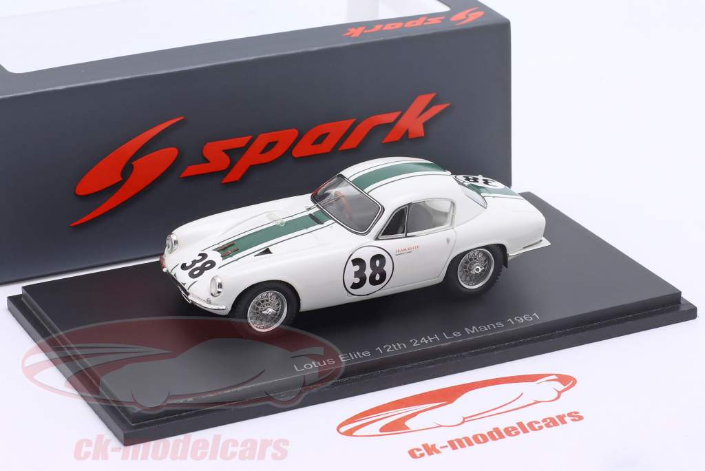 Lotus Elite #38 vinder GT 1.3 24h LeMans 1961 Allen, Taylor 1:43 Spark