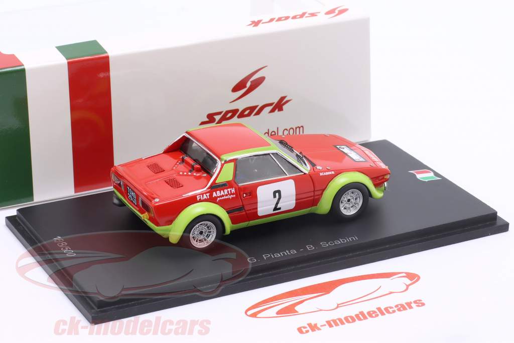Fiat X 1/9 #2 Rallye Sicily 1974 Pianta, Scabini 1:43 Spark