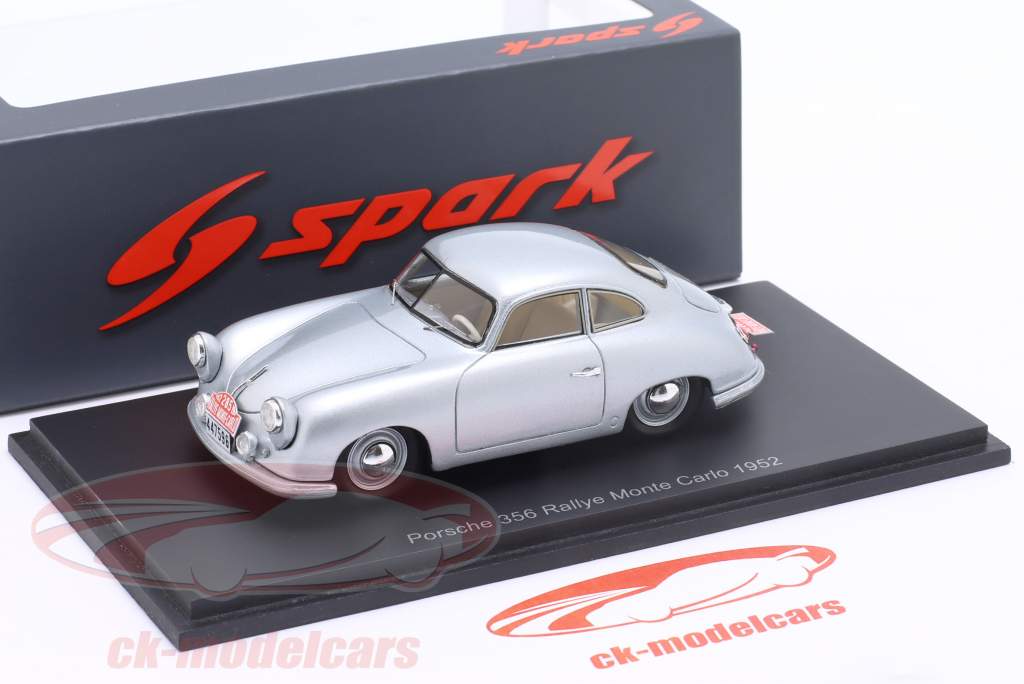 Porsche 356A 1300 #285 Rallye Monte Carlo 1952 van de Kaart, Swaters 1:43 Spark