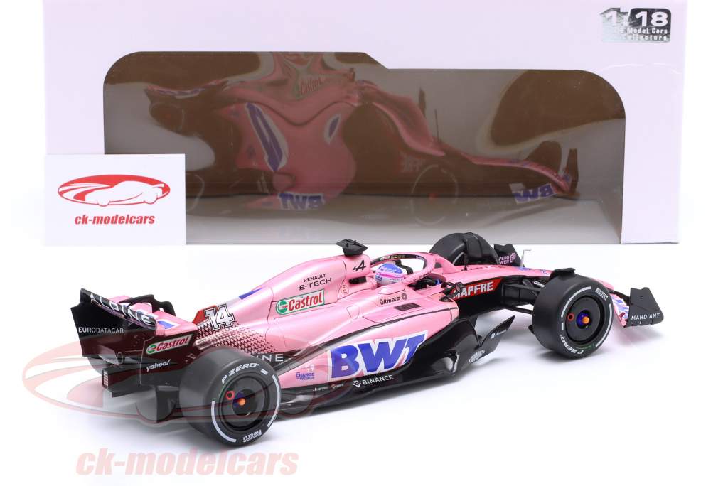 Fernando Alonso Alpine A522 #14 Bahrein GP Fórmula 1 2022 1:18 Solido