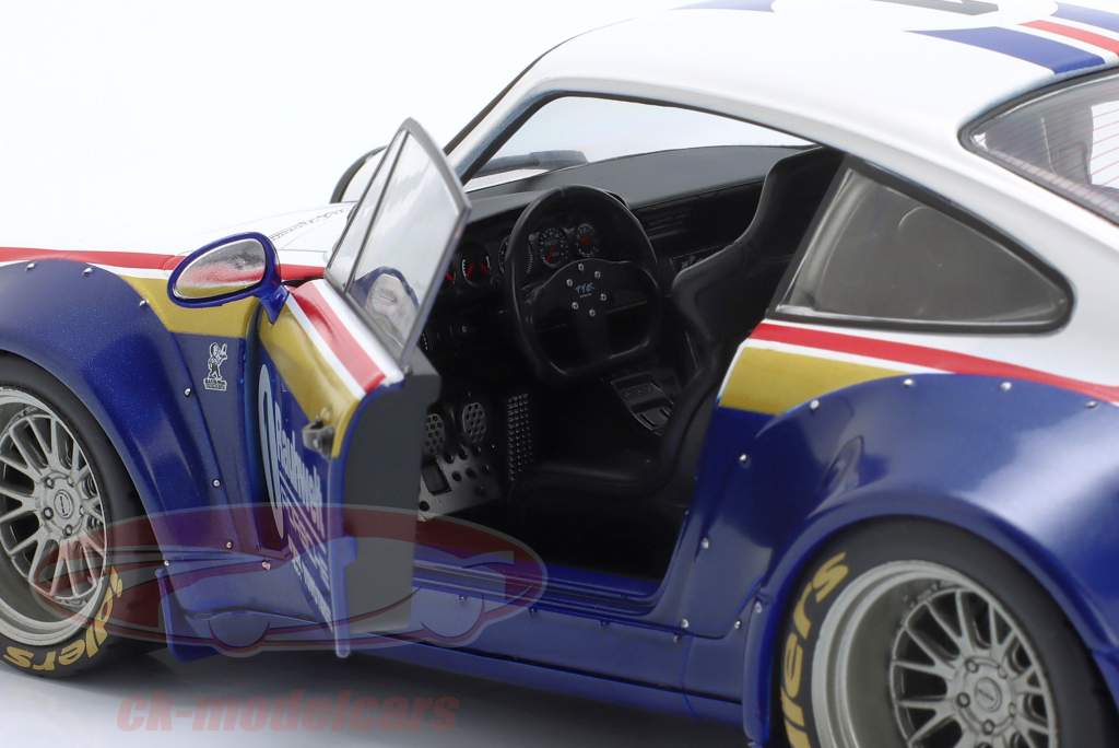 Porsche 911 (964) RWB Rauh-Welt 2022 蓝色的 / 白色的 / 红色的 / 金子 1:18 Solido
