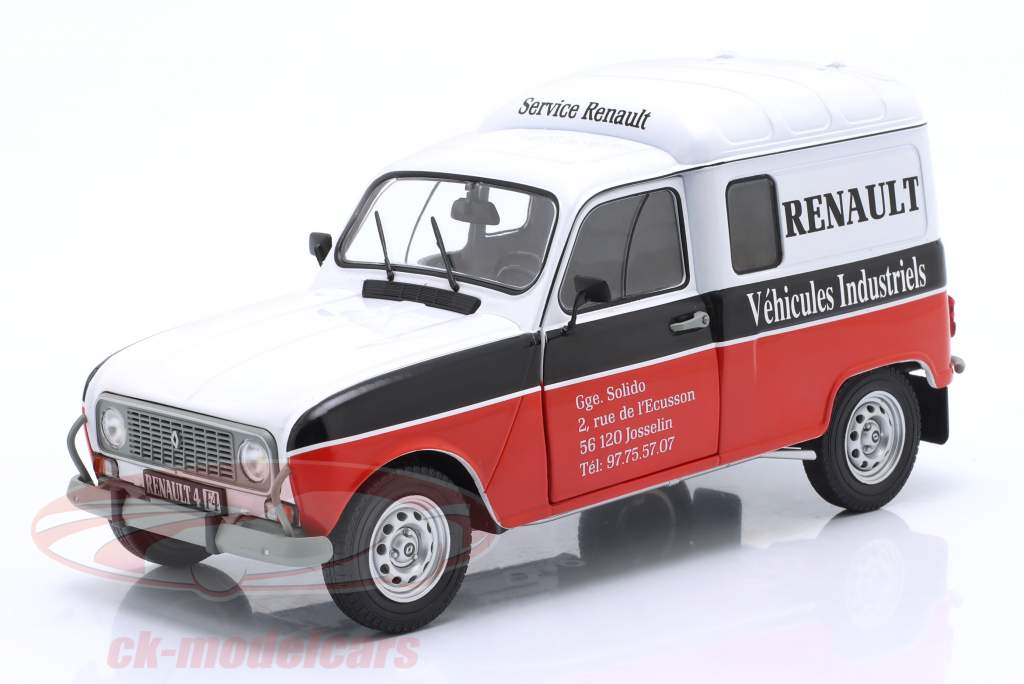 Renault R4F4 Renault Service Bouwjaar 1988 wit / rood / zwart 1:18 Solido