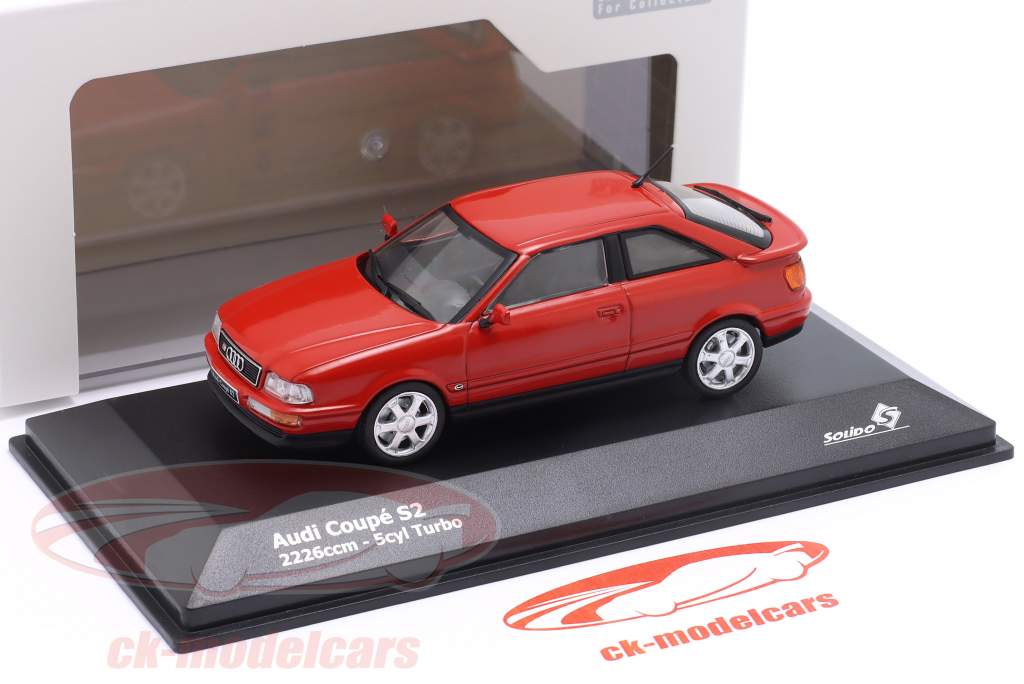 Audi S2 Coupe Byggeår 1992 rød 1:43 Solido