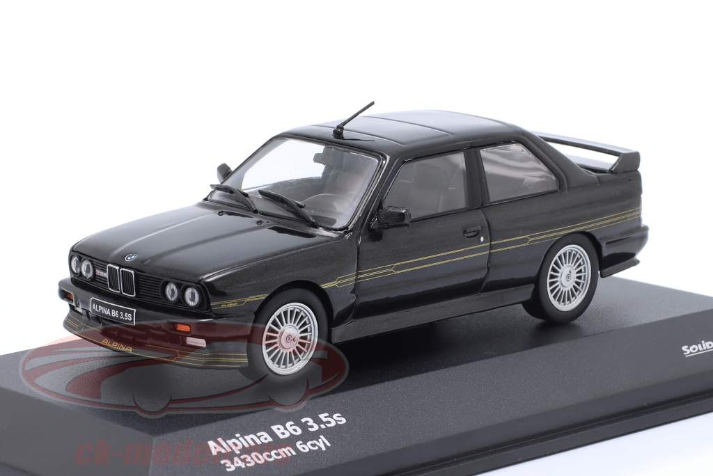 BMW Alpina B6 3.5S (E30) Byggeår 1989 diamant sort 1:43 Solido