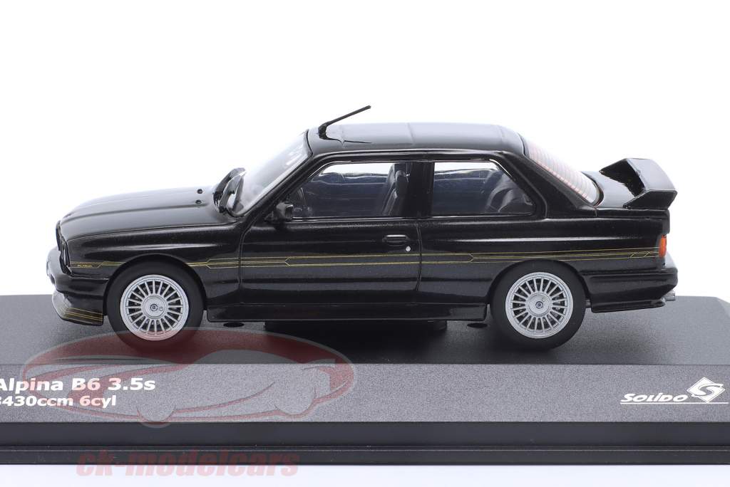 BMW Alpina B6 3.5S (E30) Bouwjaar 1989 diamant zwart 1:43 Solido