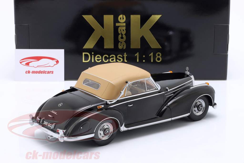 Mercedes-Benz 300 SC コンバーチブル (W188) Softtop 1957 黒 1:18 KK-Scale