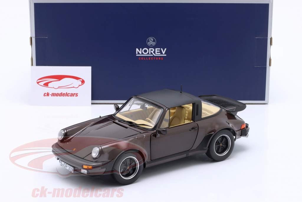 Porsche 911 (930) Turbo Targa 3.3 Anno di costruzione 1987 marrone metallico 1:18 Norev