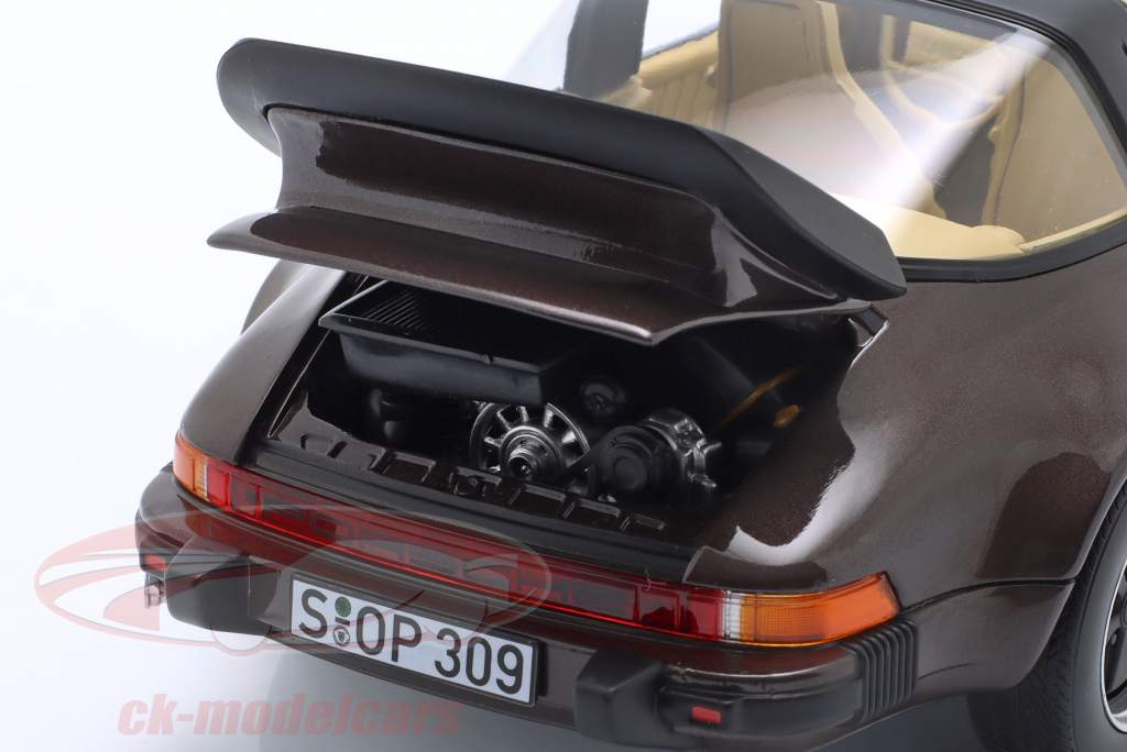 Porsche 911 (930) Turbo Targa 3.3 ano de construção 1987 marrom metálico 1:18 Norev