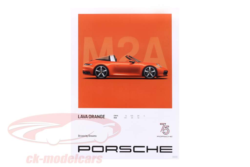 Porsche poster set 911 (992) 75 Years (4x 50x70 cm)
