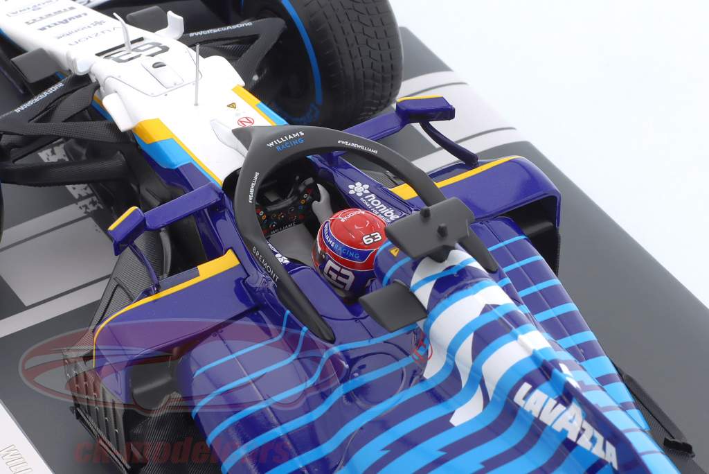 G. Russell Williams FW43B #63 第二名 比利时人 GP 公式 1 2021 1:18 Minichamps