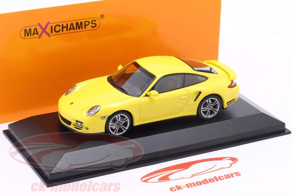 Porsche 911 (997) Turbo Baujahr 2009 gelb 1:43 Minichamps