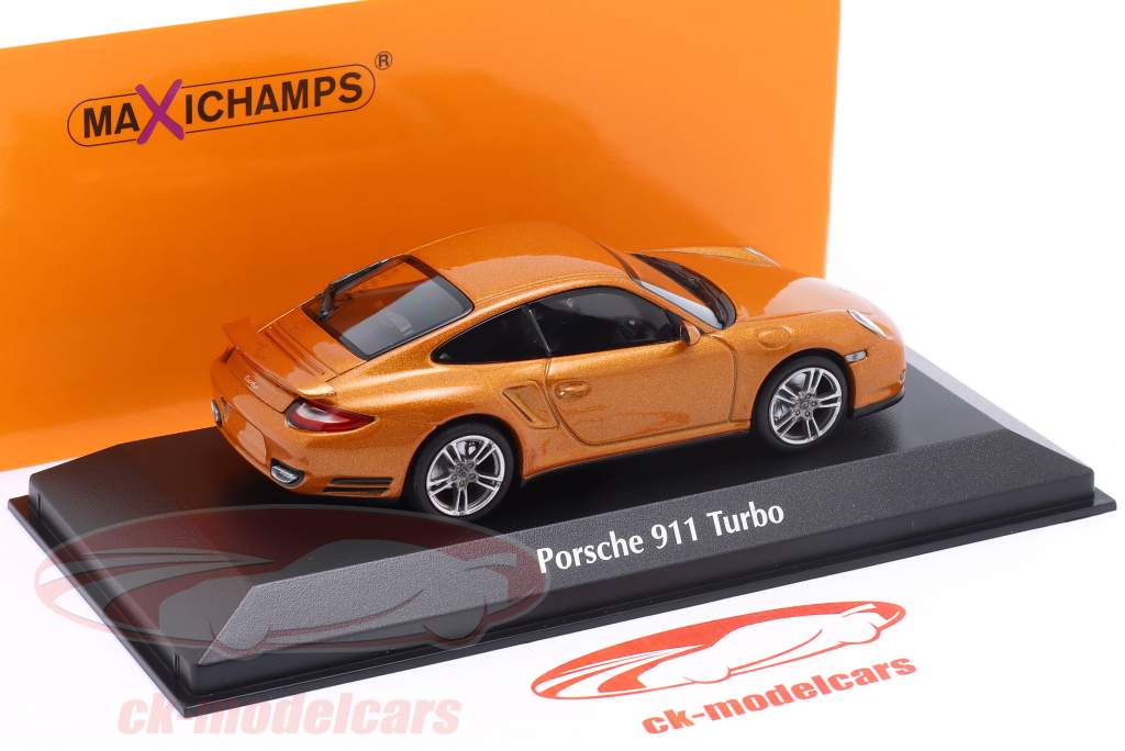 Porsche 911 (997) Turbo year 2009 gold metallic 1:43 Minichamps