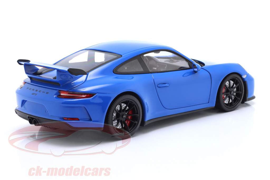 Porsche 911 (991 II) GT3 Byggeår 2018 blå 1:18 Minichamps
