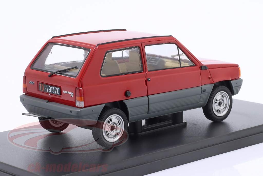 Fiat Panda 45 Byggeår 1980 rød / Grå 1:24 Ixo