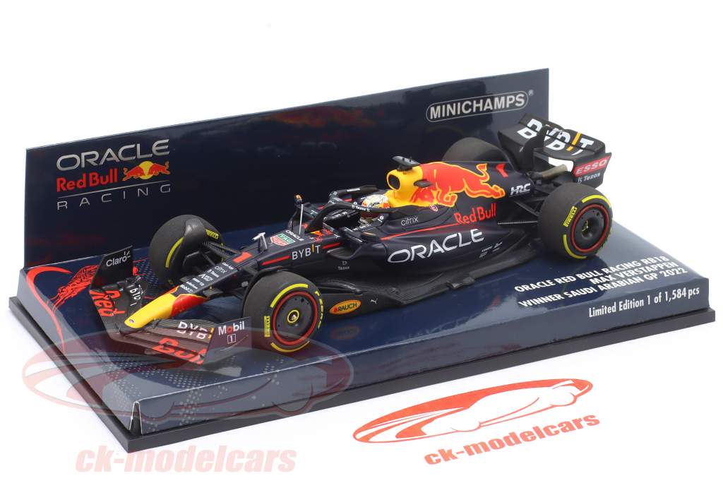 M. Verstappen Red Bull RB18 #1 ganador Arabia Saudita Arabia GP fórmula 1 Campeón mundial 2022 1:43 Minichamps