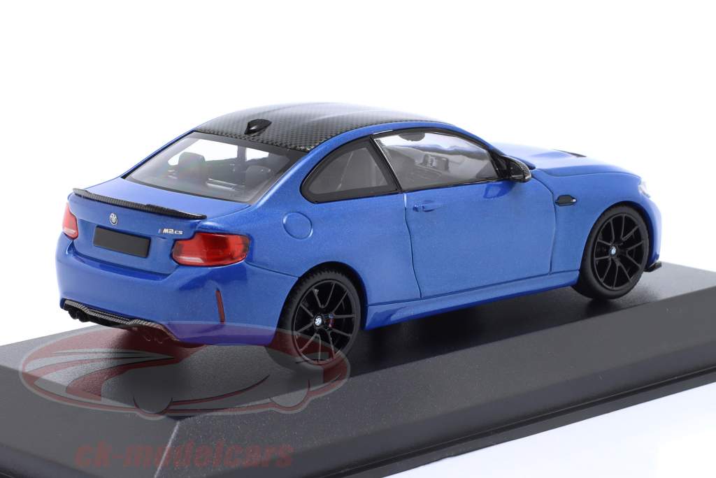 BMW M2 CS (F87) 2020 bleu misano / noir jantes 1:43 Minichamps