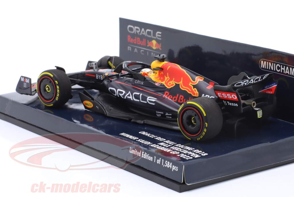 M. Verstappen Red Bull RB18 #1 ganador Arabia Saudita Arabia GP fórmula 1 Campeón mundial 2022 1:43 Minichamps