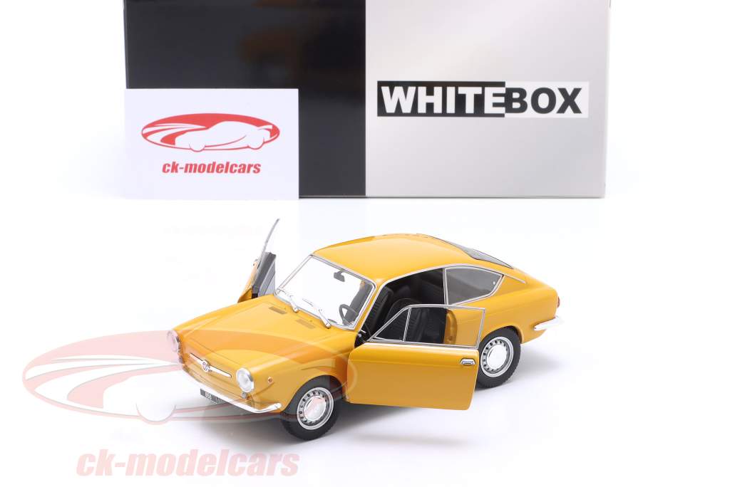 Fiat 850 Coupe year 1965 dark yellow 1:24 WhiteBox