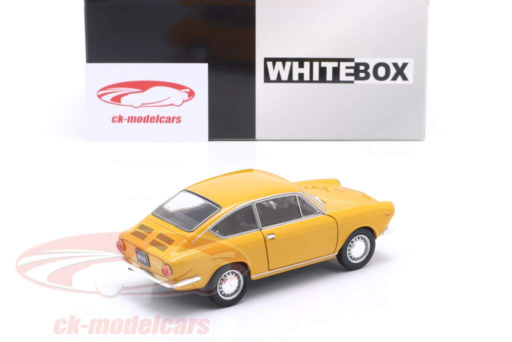 Fiat 850 Coupe year 1965 dark yellow 1:24 WhiteBox