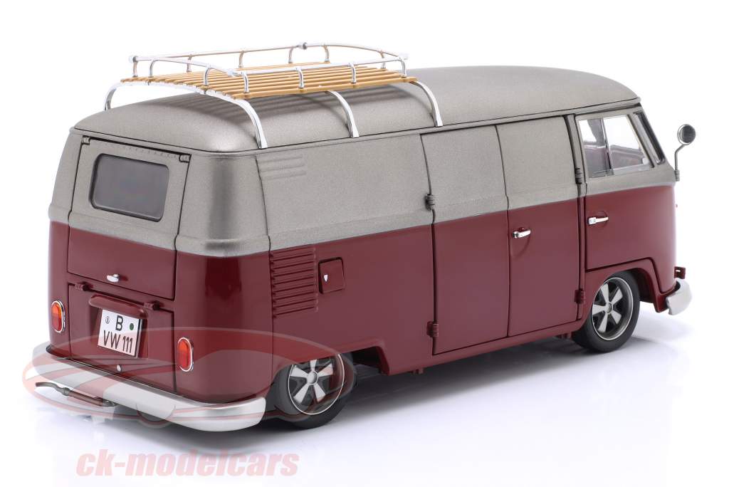Volkswagen VW T1b Bus Lowrider красный / мат Серый 1:18 Schuco