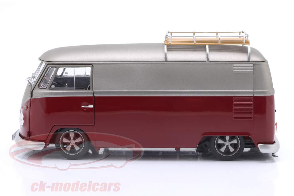 Volkswagen VW T1b Bus Lowrider red / mat grey 1:18 Schuco