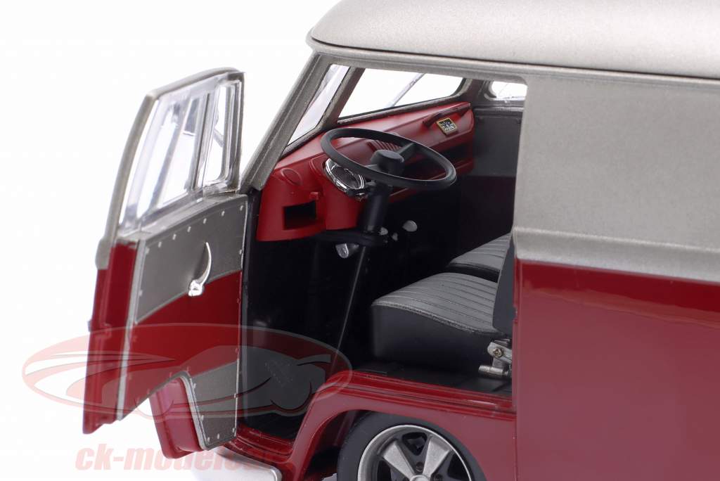 Volkswagen VW T1b Bus Lowrider vermelho / esteira Cinza 1:18 Schuco